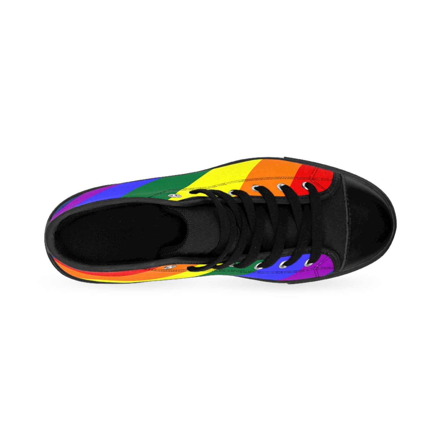 Rainbow Pride High-Top Sneakers for Women