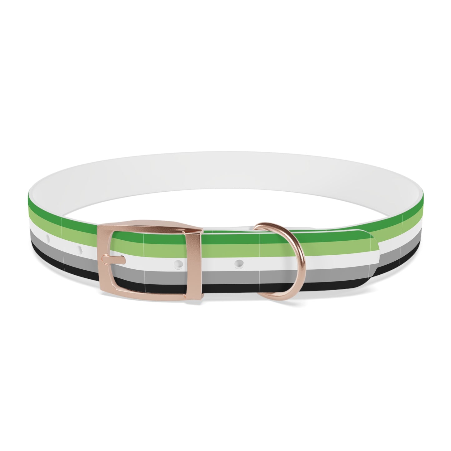 Aromantic Pride Flag Dog Collar