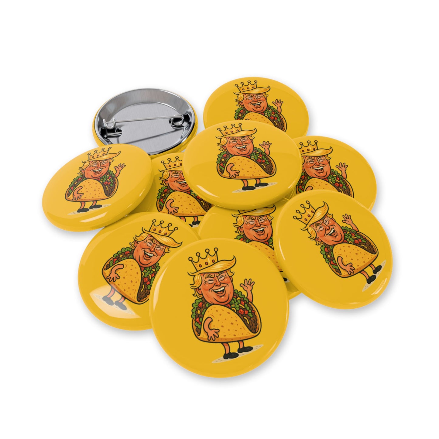 The Taco King Round Button