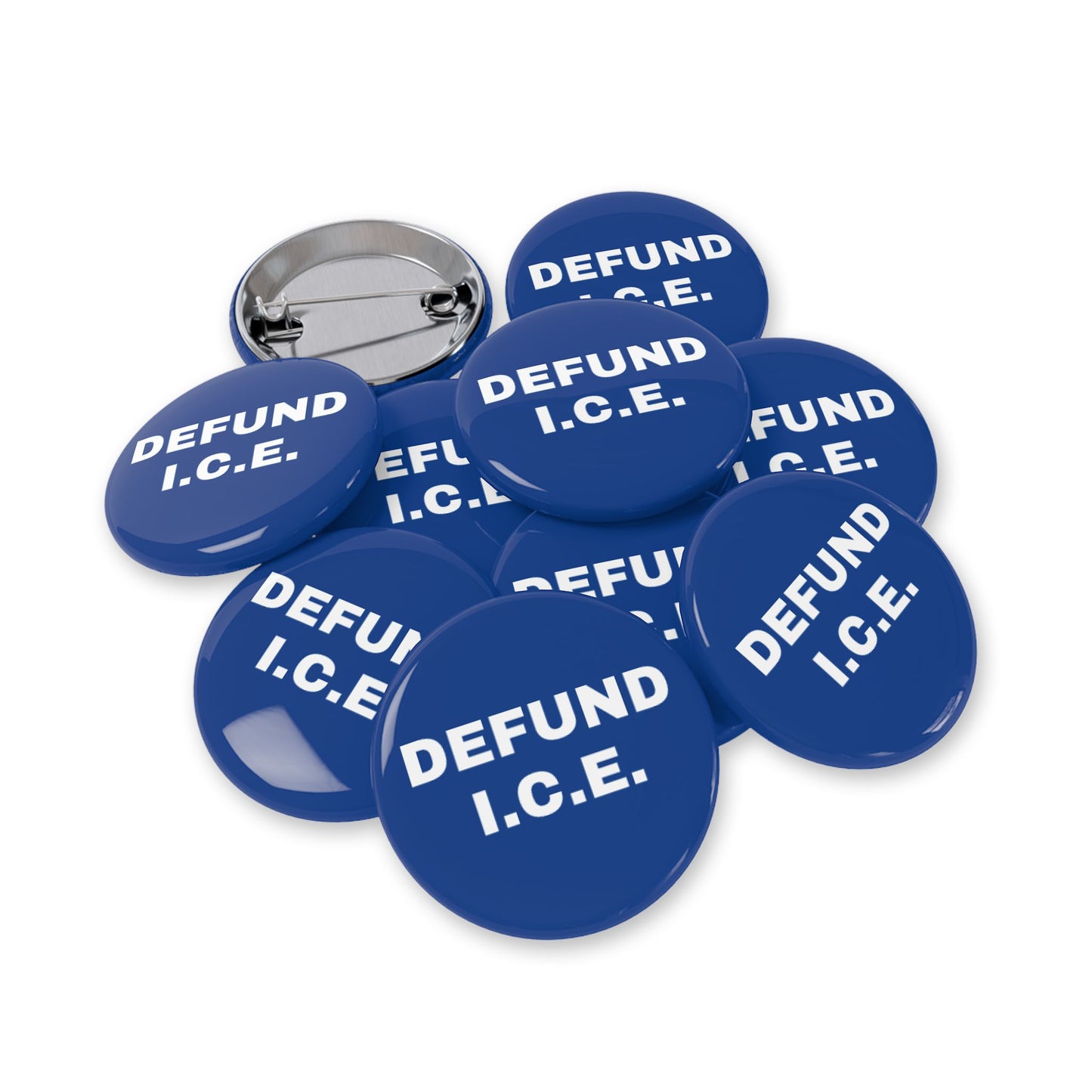 Defund I.C.E. Round Pins - Multiple Sizes