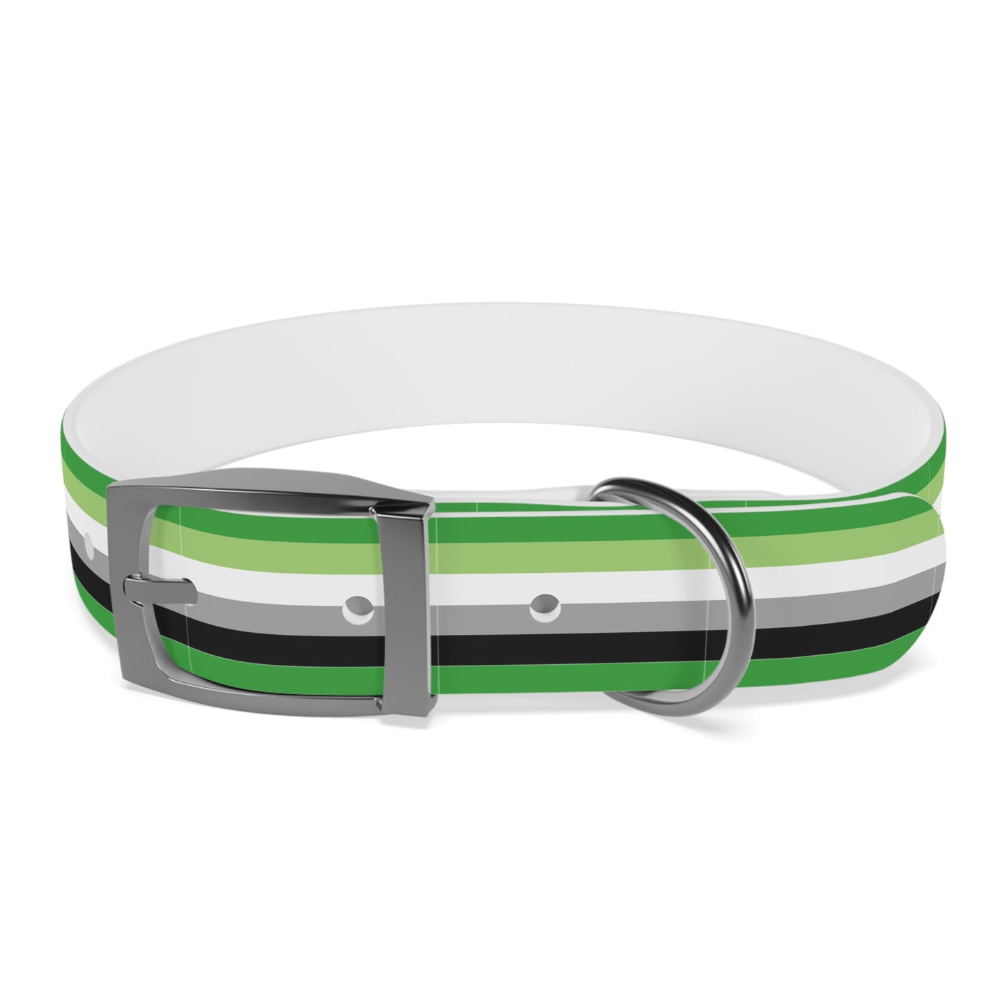 Aromantic Pride Flag Dog Collar