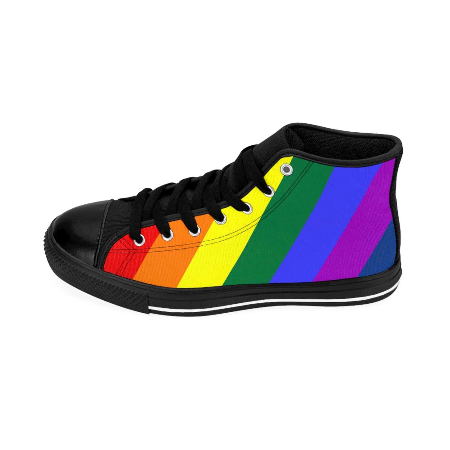 Rainbow Pride High-Top Sneakers for Women