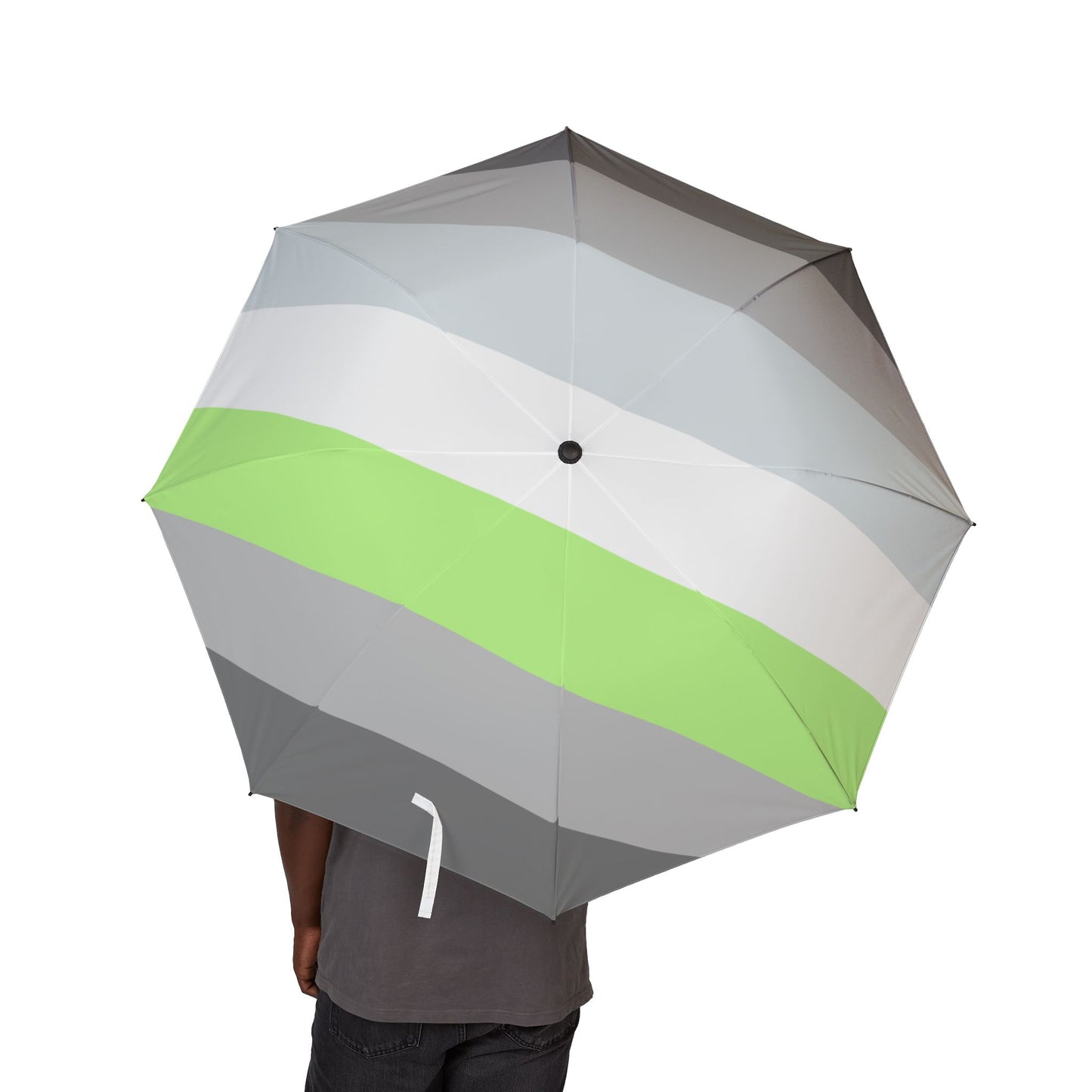 Demiagender Pride Flag Semi-Automatic Foldable Umbrella