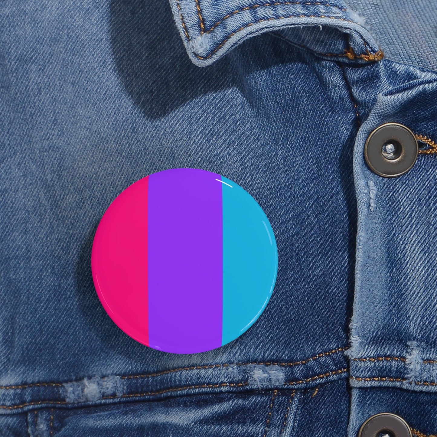 Androgyne Pride Flag Round Pins - Multiple Sizes