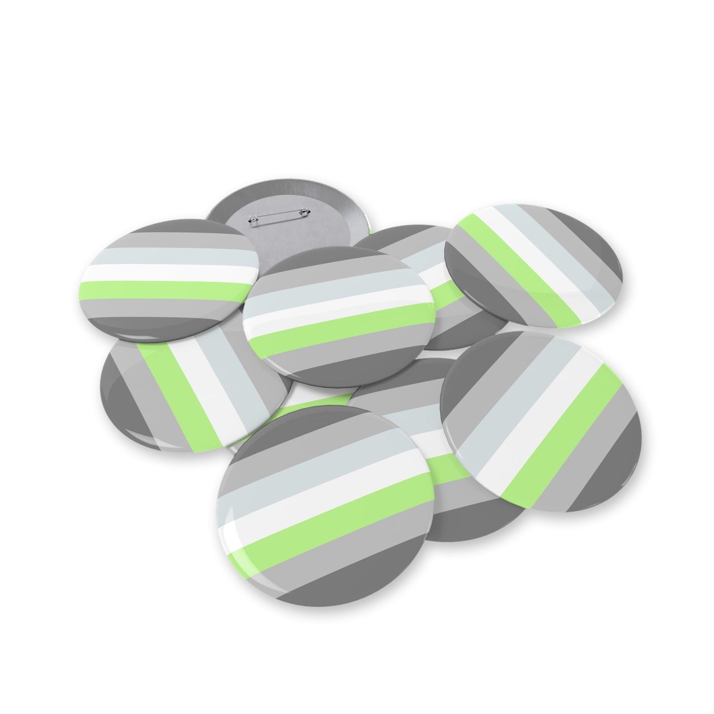 Demiagender Pride Flag Round Pins - Multiple Sizes