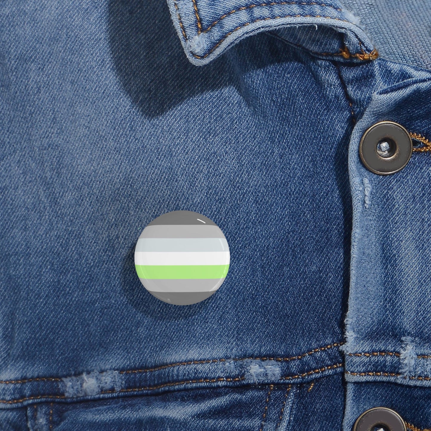 Demiagender Pride Flag Round Pins - Multiple Sizes