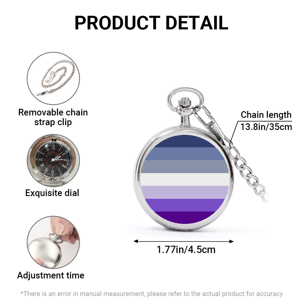 Butch Pride Flag (dorian-rutherford) Round Pocket Watch