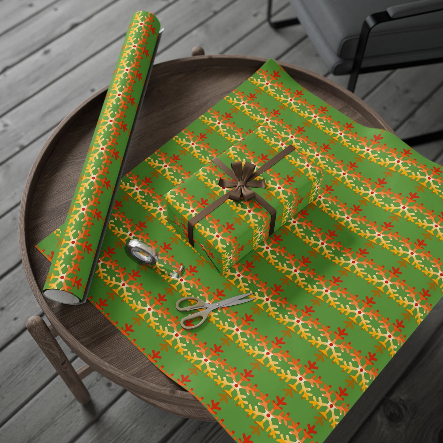Butch Pride Flag (Mod Q) Snowflake Wrapping Paper - Multiple Sizes/Finishes
