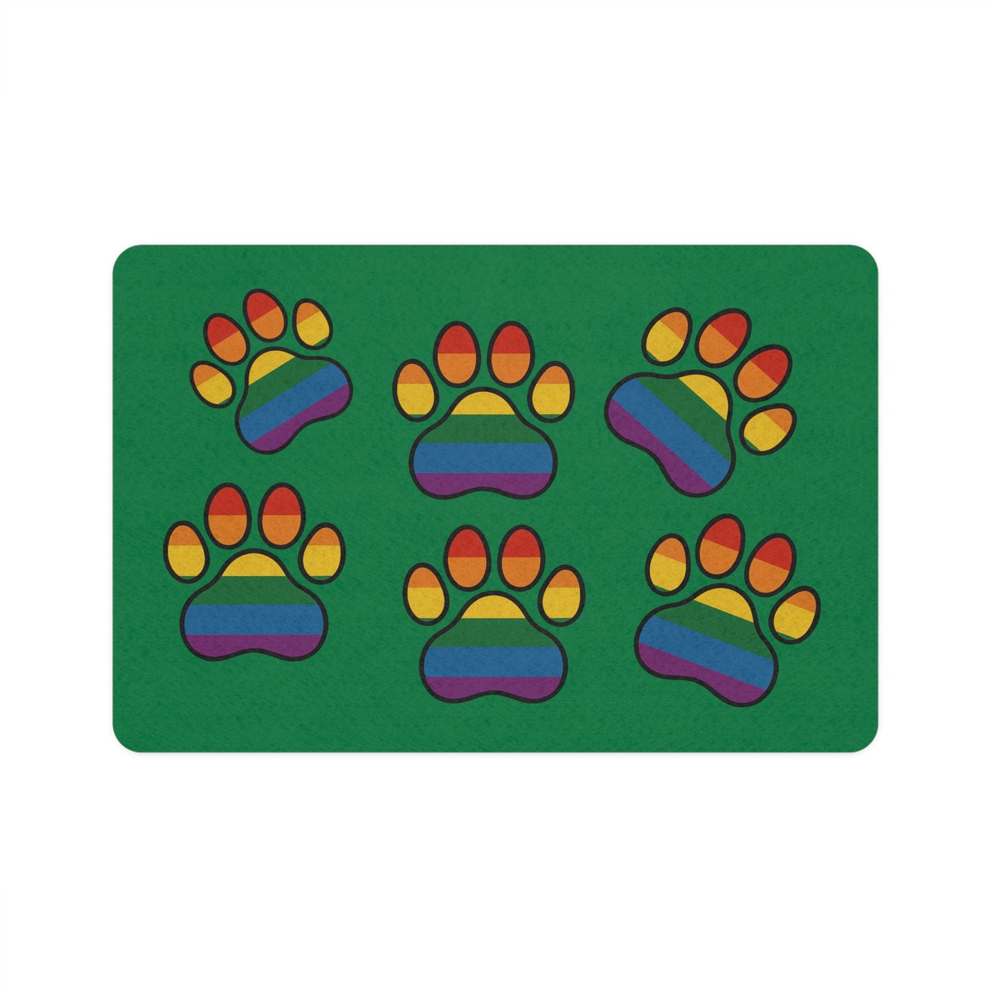 Radical Dog Paws Pet Food Mat - Green