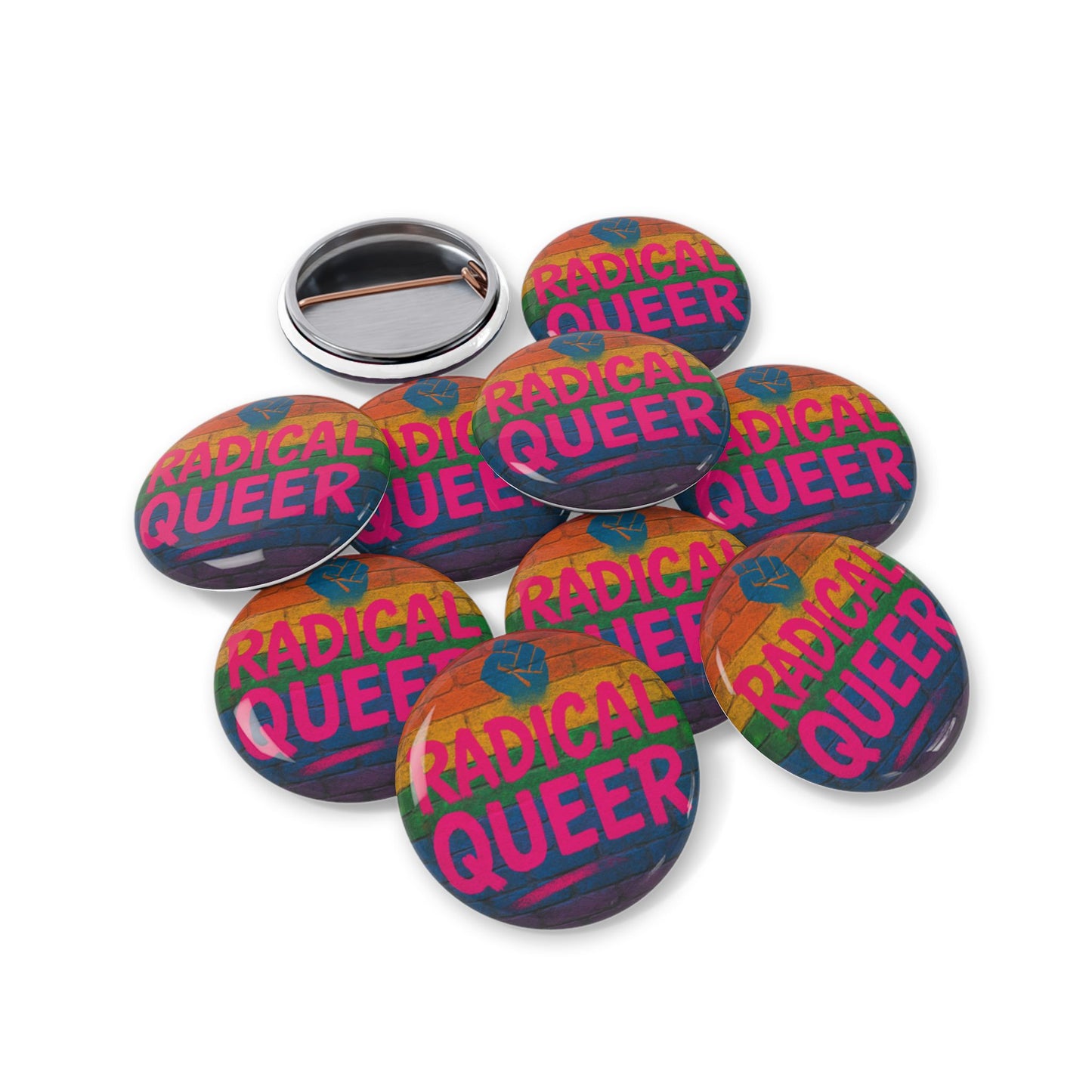 Radical Queer Power Round Pins