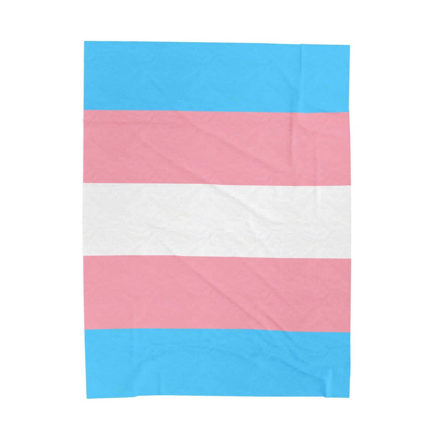 Transgender Pride Flag Velveteen Plush Blanket