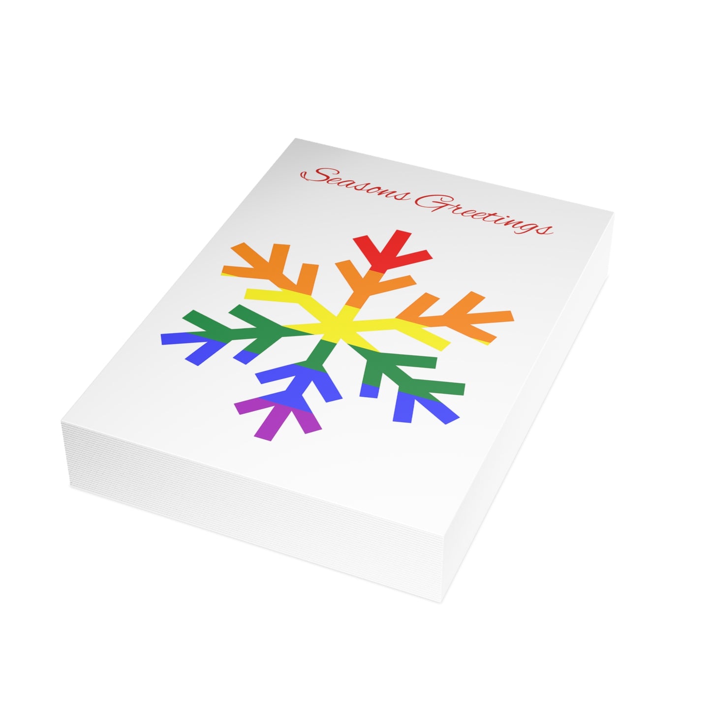 Rainbow Pride Flag Snowflake Greeting Cards