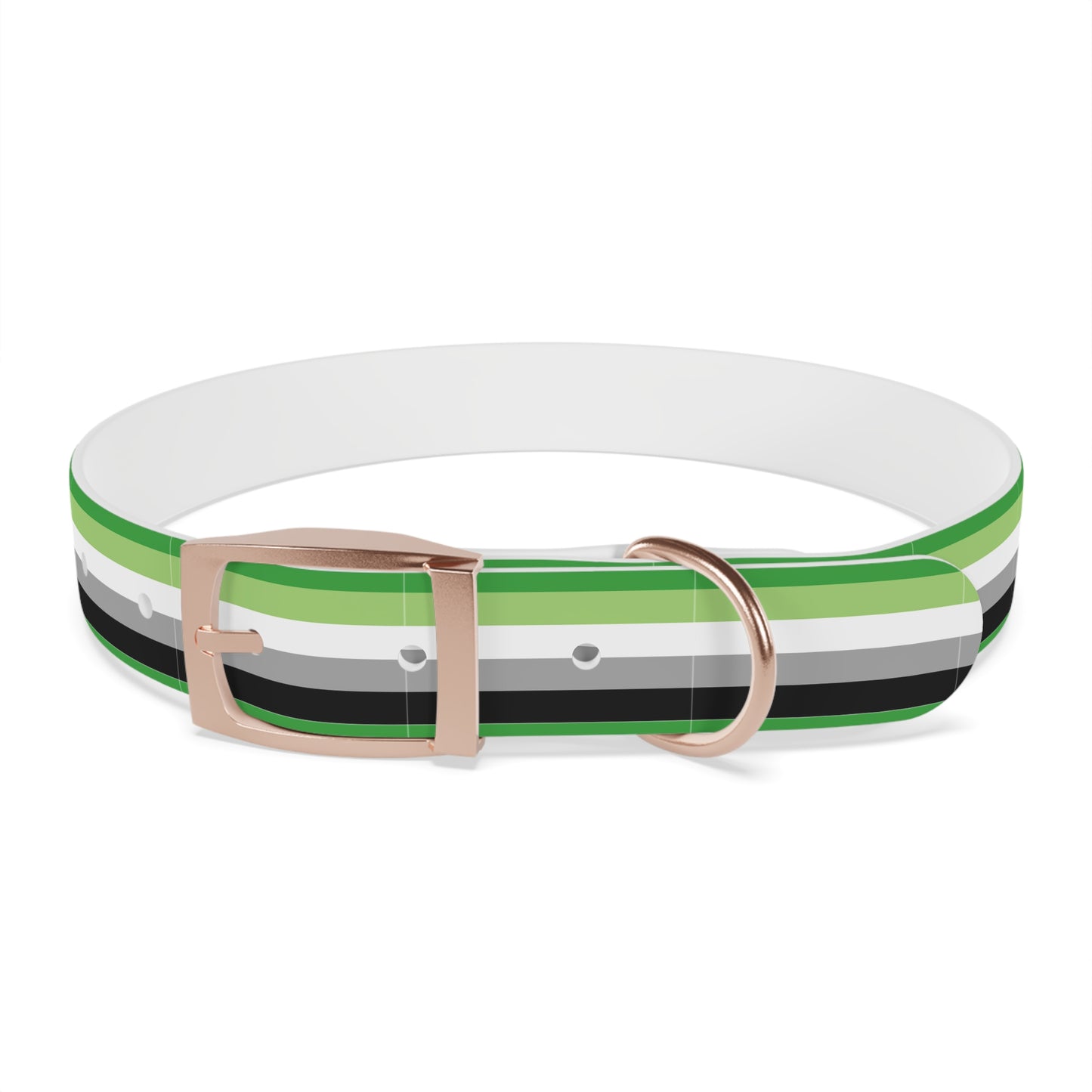 Aromantic Pride Flag Dog Collar
