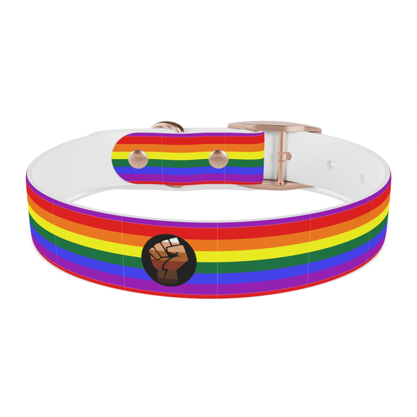 QPOC Pride Flag Dog Collar