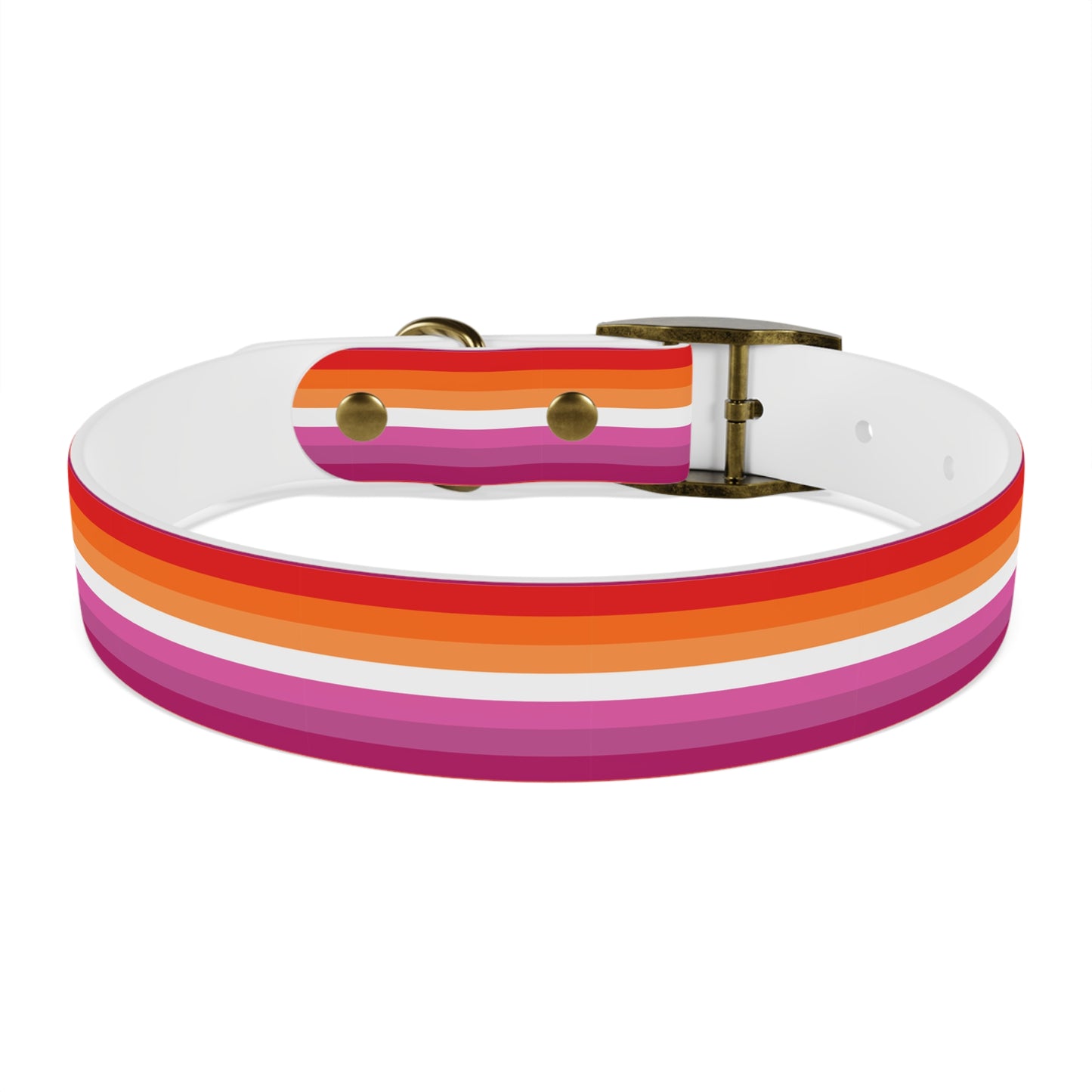 Lesbian Pride Flag Dog Collar