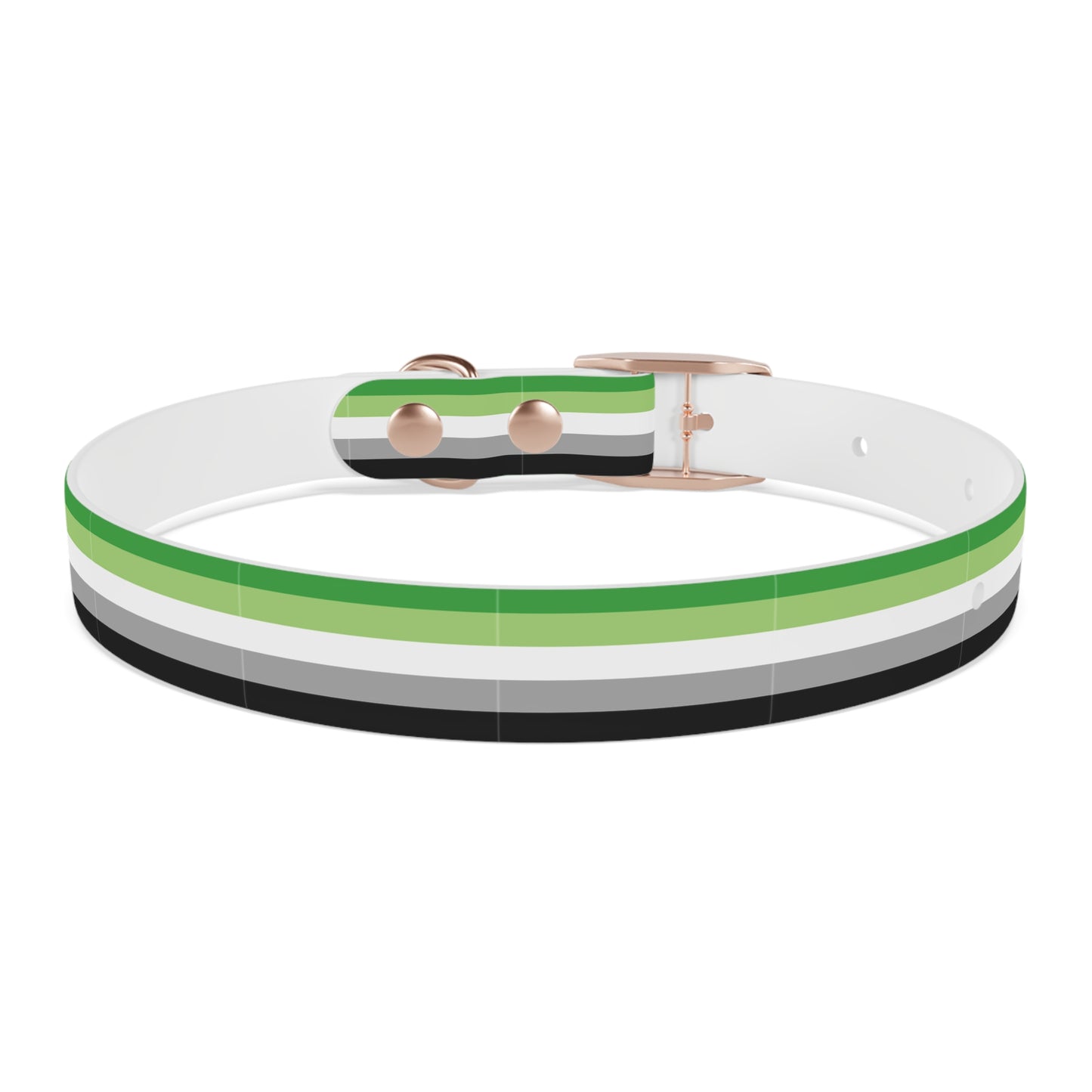 Aromantic Pride Flag Dog Collar
