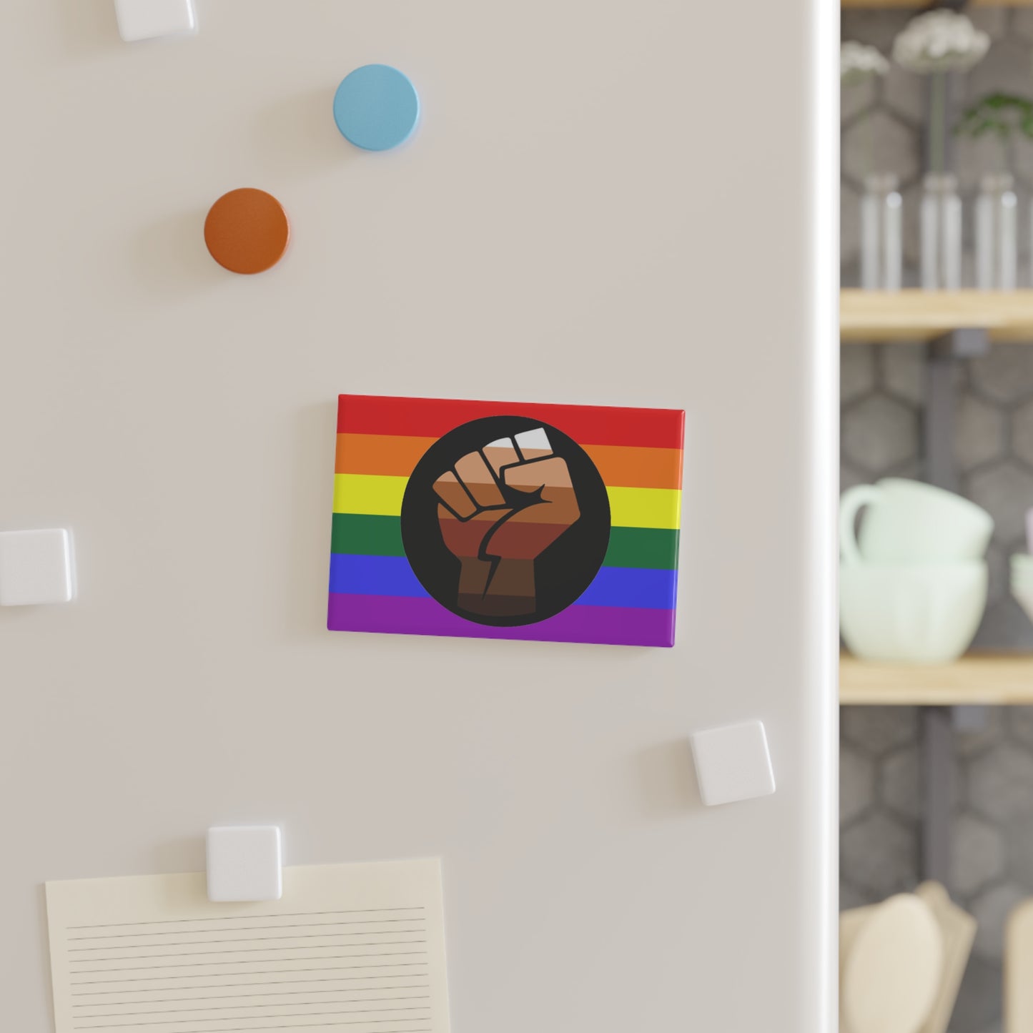 QPOC Pride Flag Rectangle Magnet