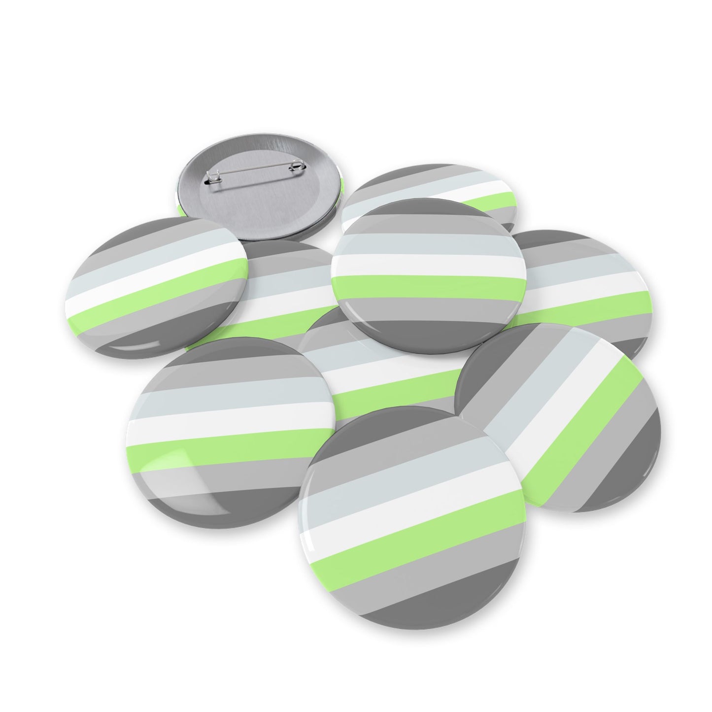 Demiagender Pride Flag Round Pins - Multiple Sizes