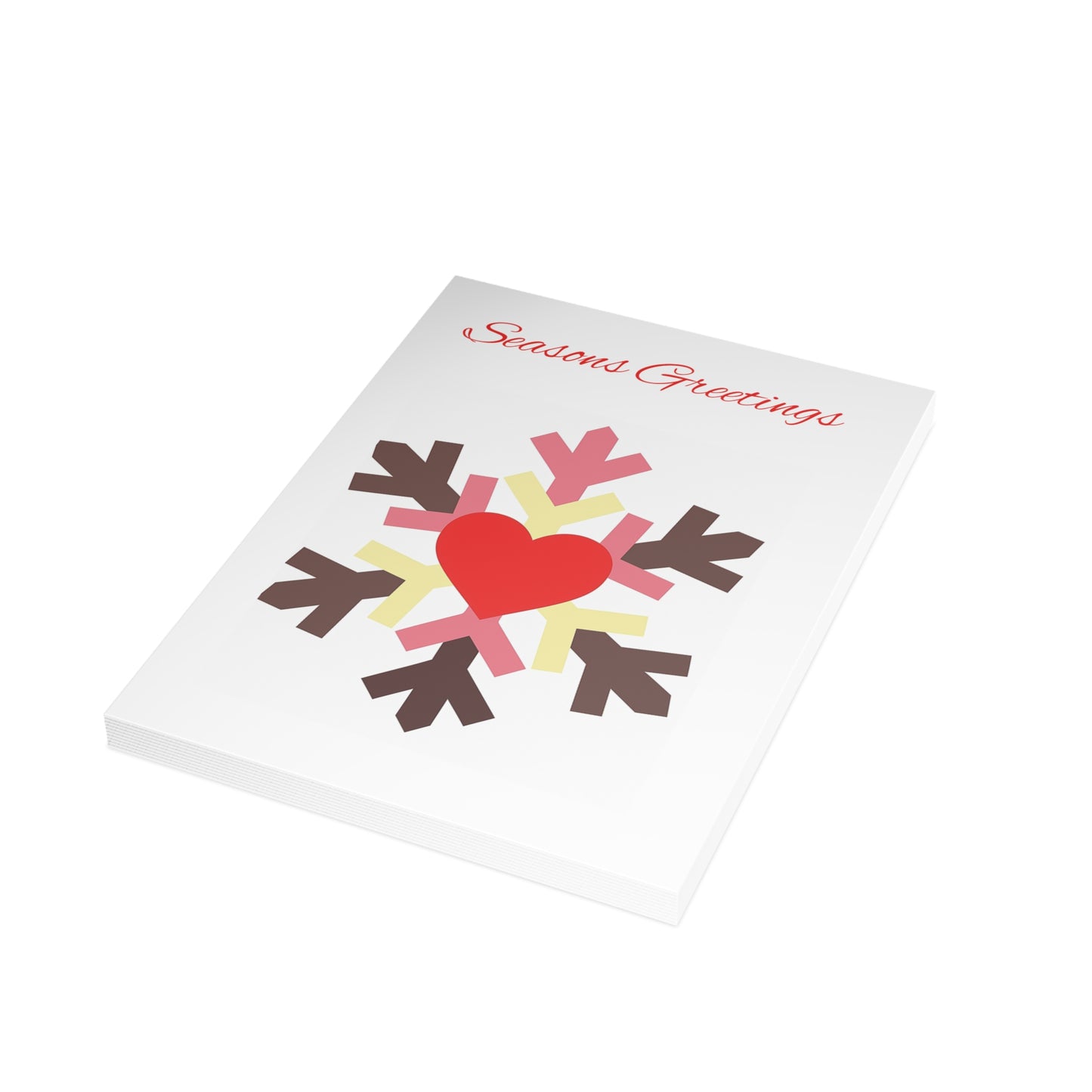 Fat Fetish Pride Flag Snowflake Greeting Cards