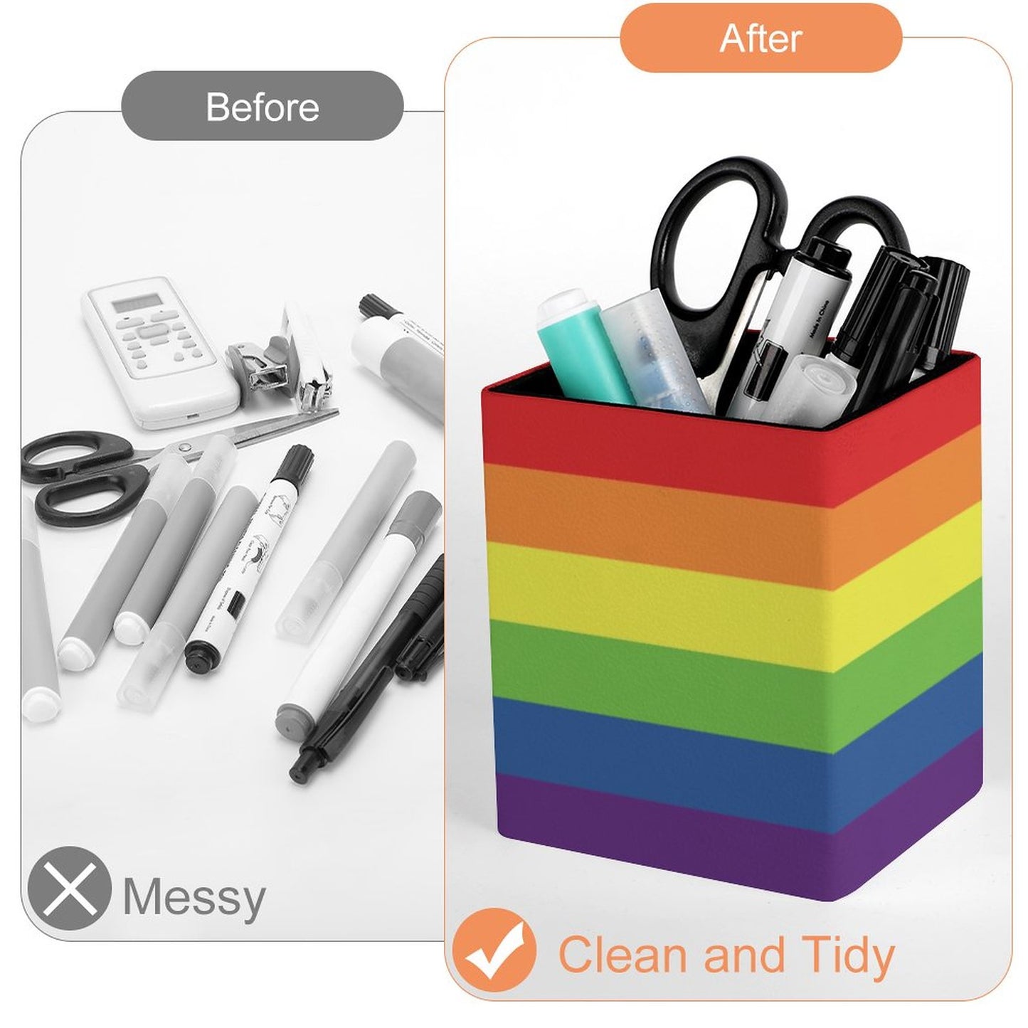 Inclusive Progress Pride Flag Pen Holder
