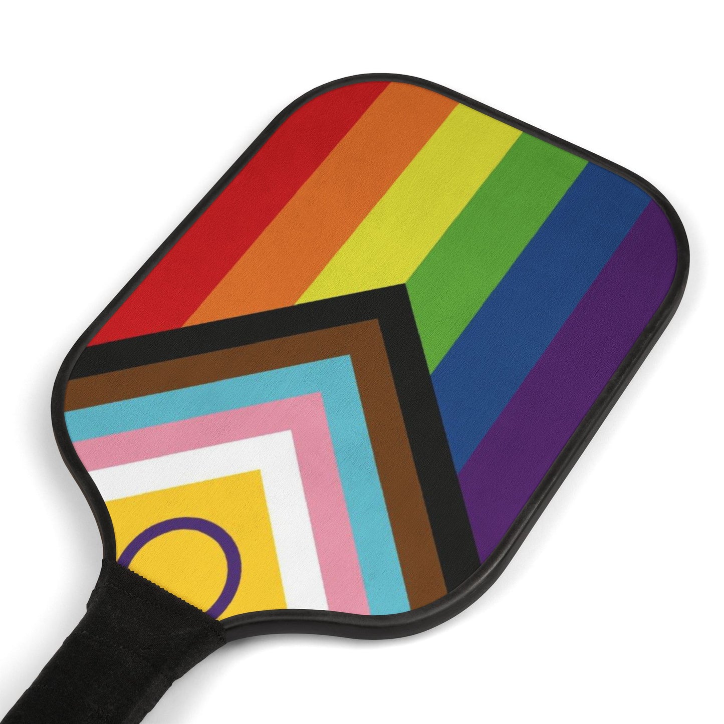 Inclusive Progress Pride Flag Pickleball Paddle Set