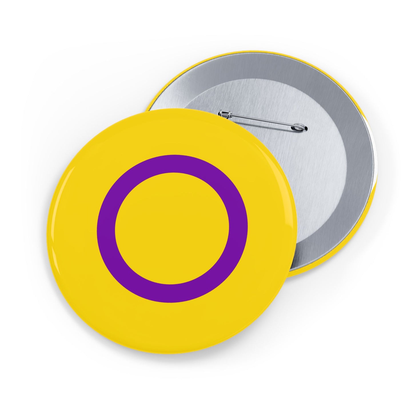 Intersex Pride Flag Round Pins - Multiple Sizes