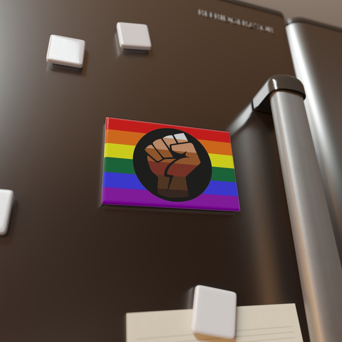QPOC Pride Flag Rectangle Magnet