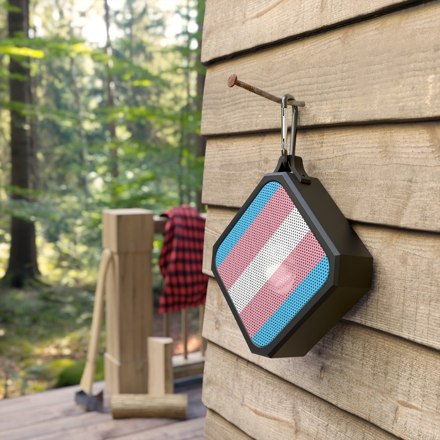 Transgender Pride Flag Outdoor Bluetooth Speaker