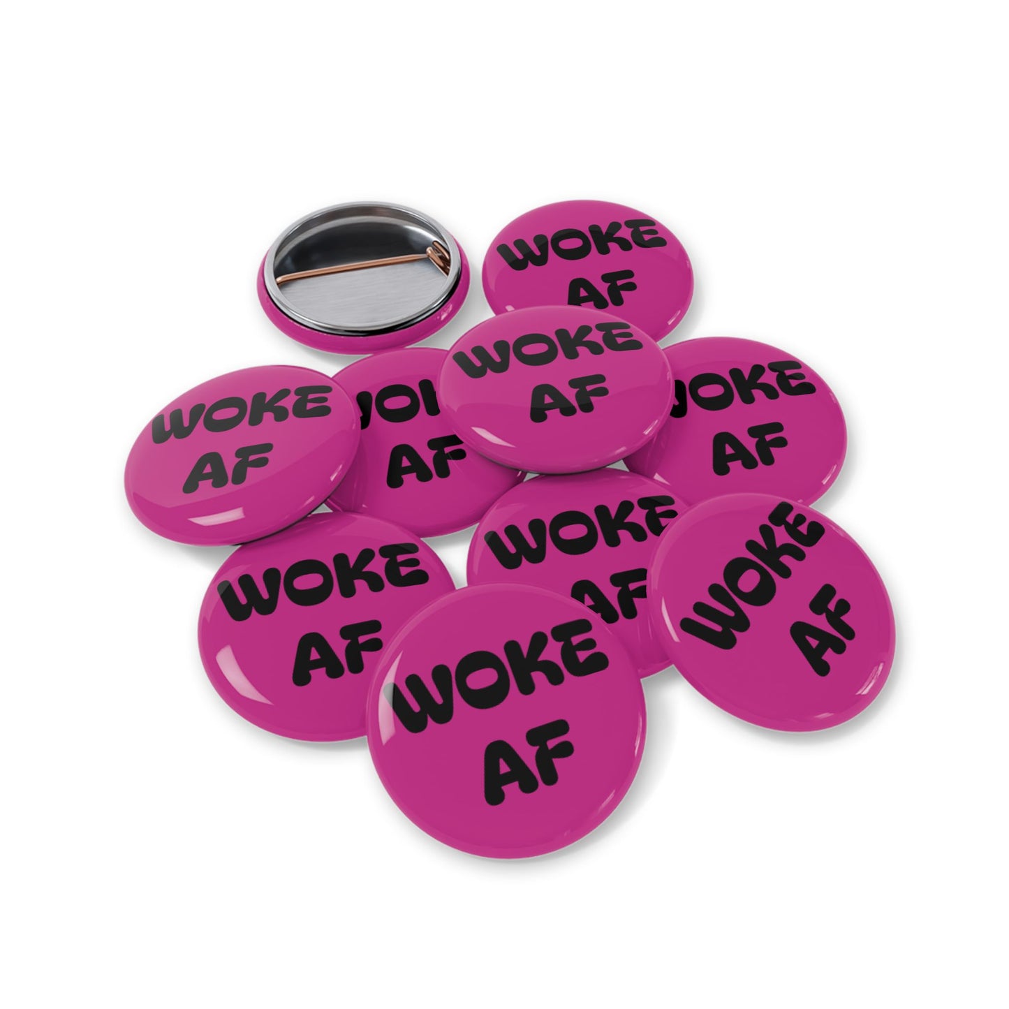 Woke AF Round Pins