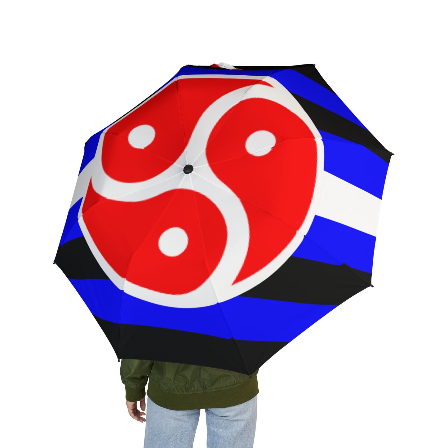 BDSM Fetish Pride Flag Semi-Automatic Foldable Umbrella