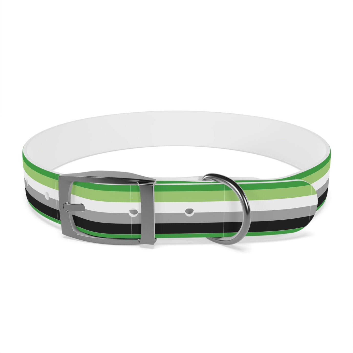 Aromantic Pride Flag Dog Collar
