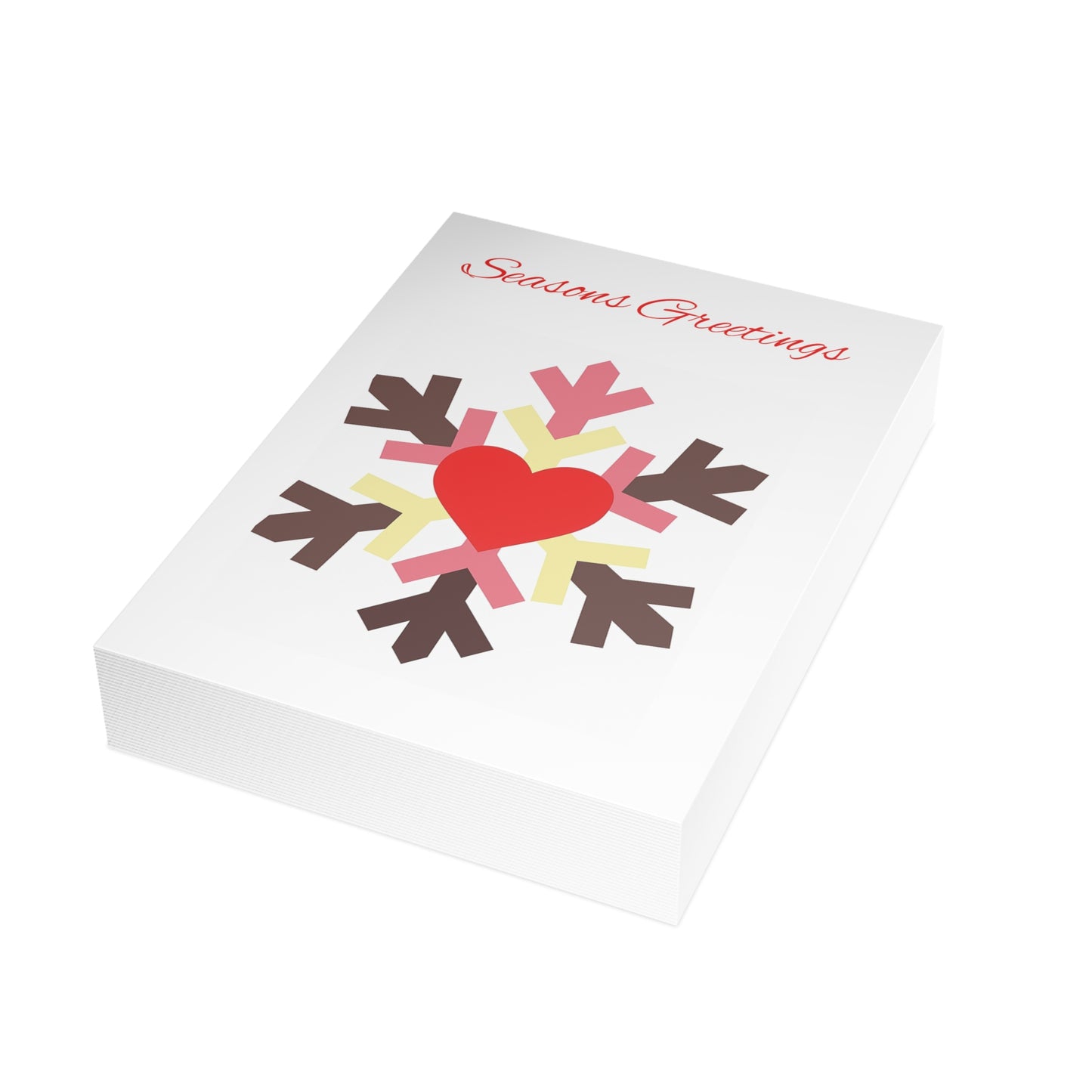Fat Fetish Pride Flag Snowflake Greeting Cards