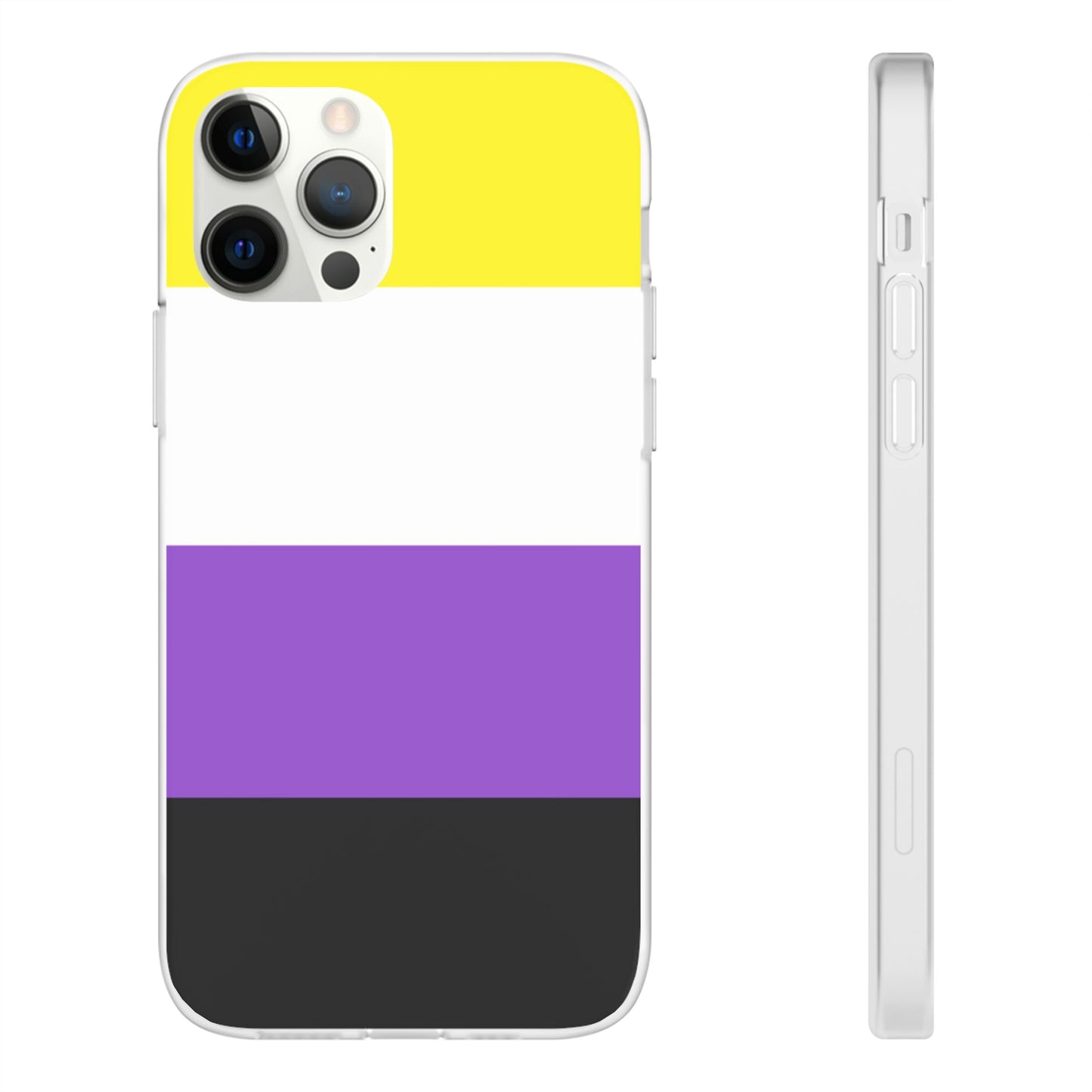 Non-Binary Pride Flag iPhone Flexi Case - Multiple Generations