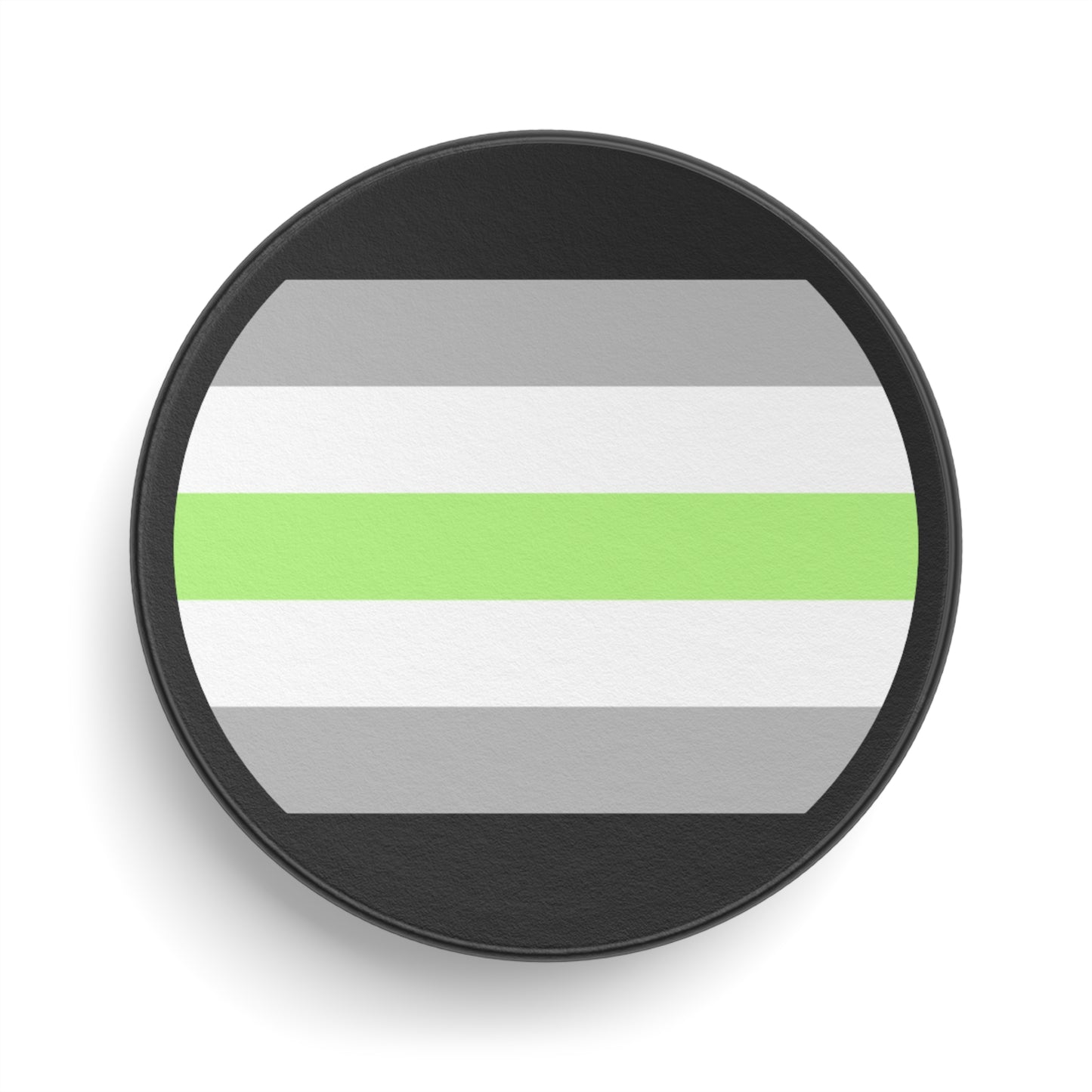 Agender Pride Flag Hockey Puck