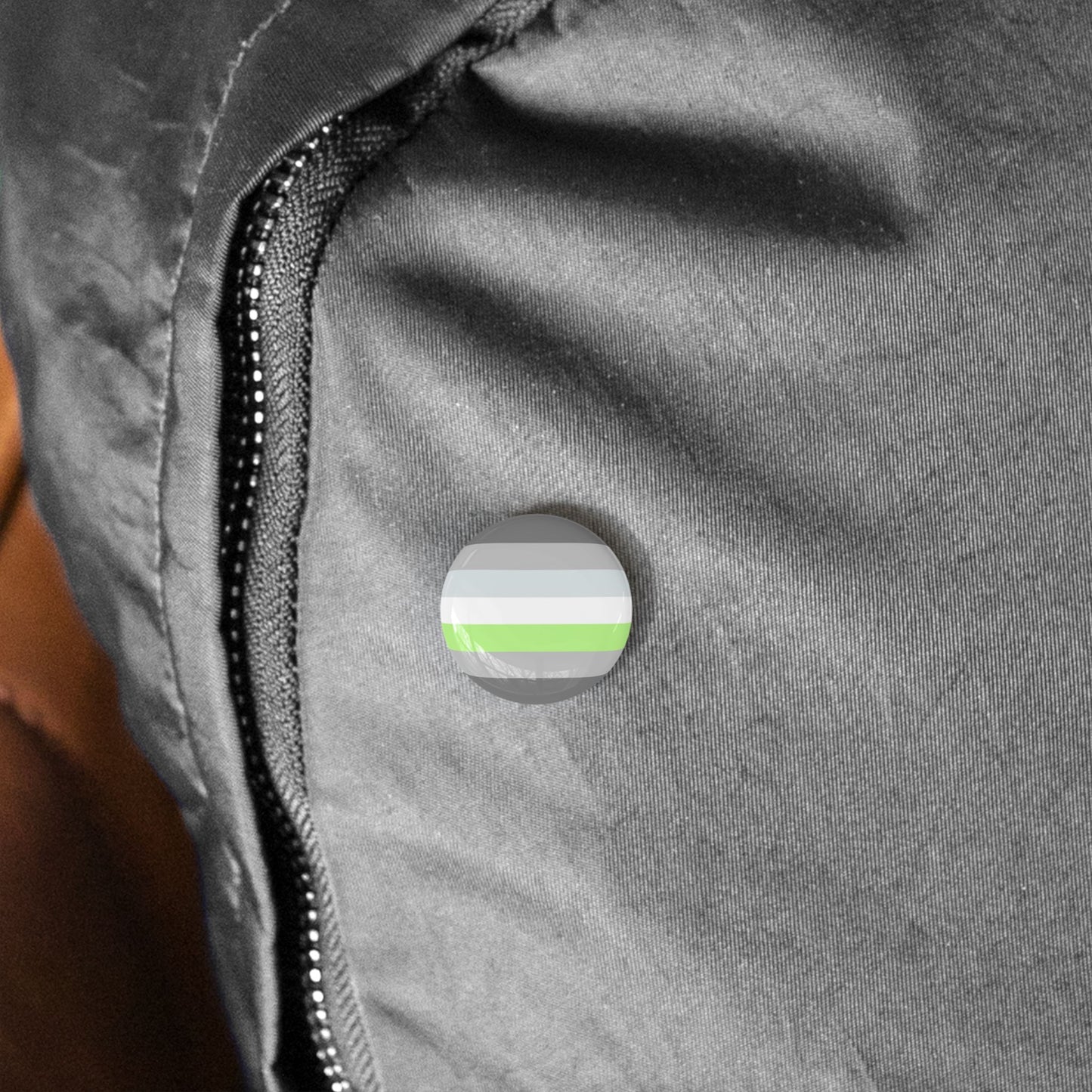 Demiagender Pride Flag Round Pins - Multiple Sizes