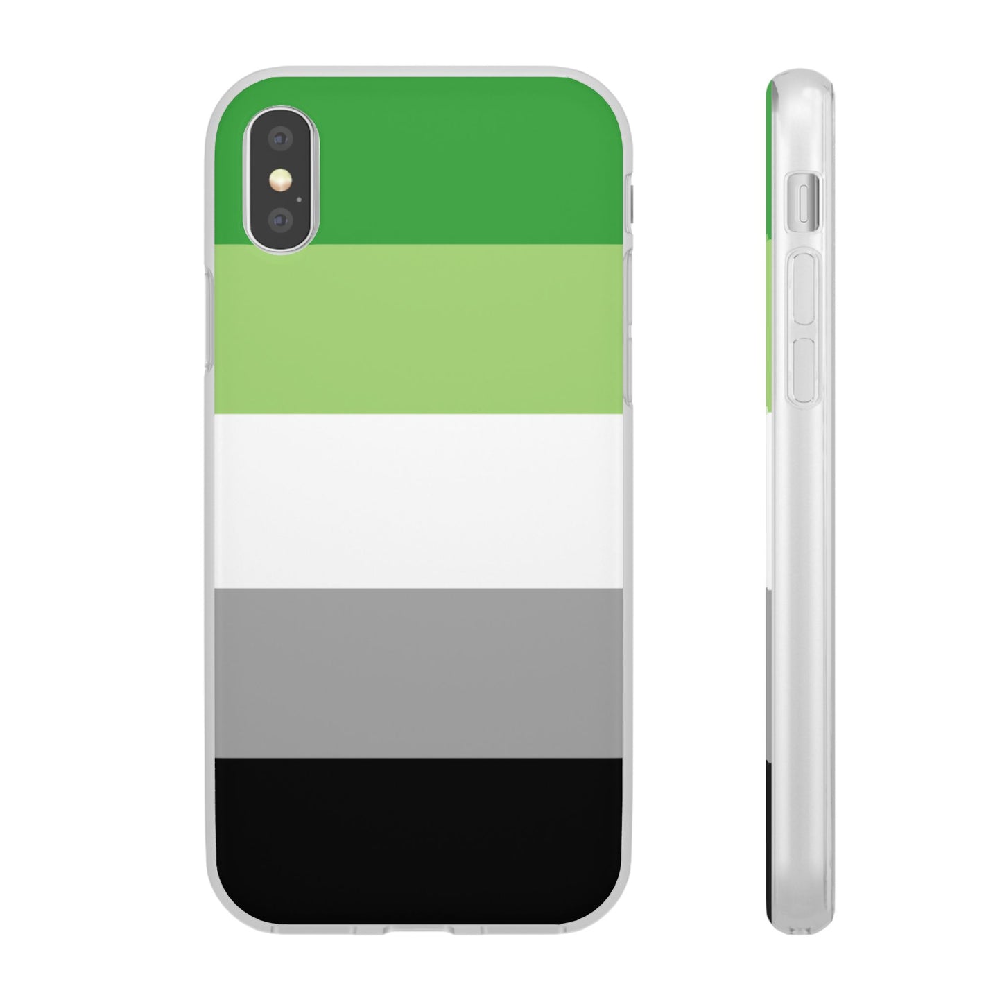 Aromantic Pride Flag iPhone Flexi Case - Multiple Generations