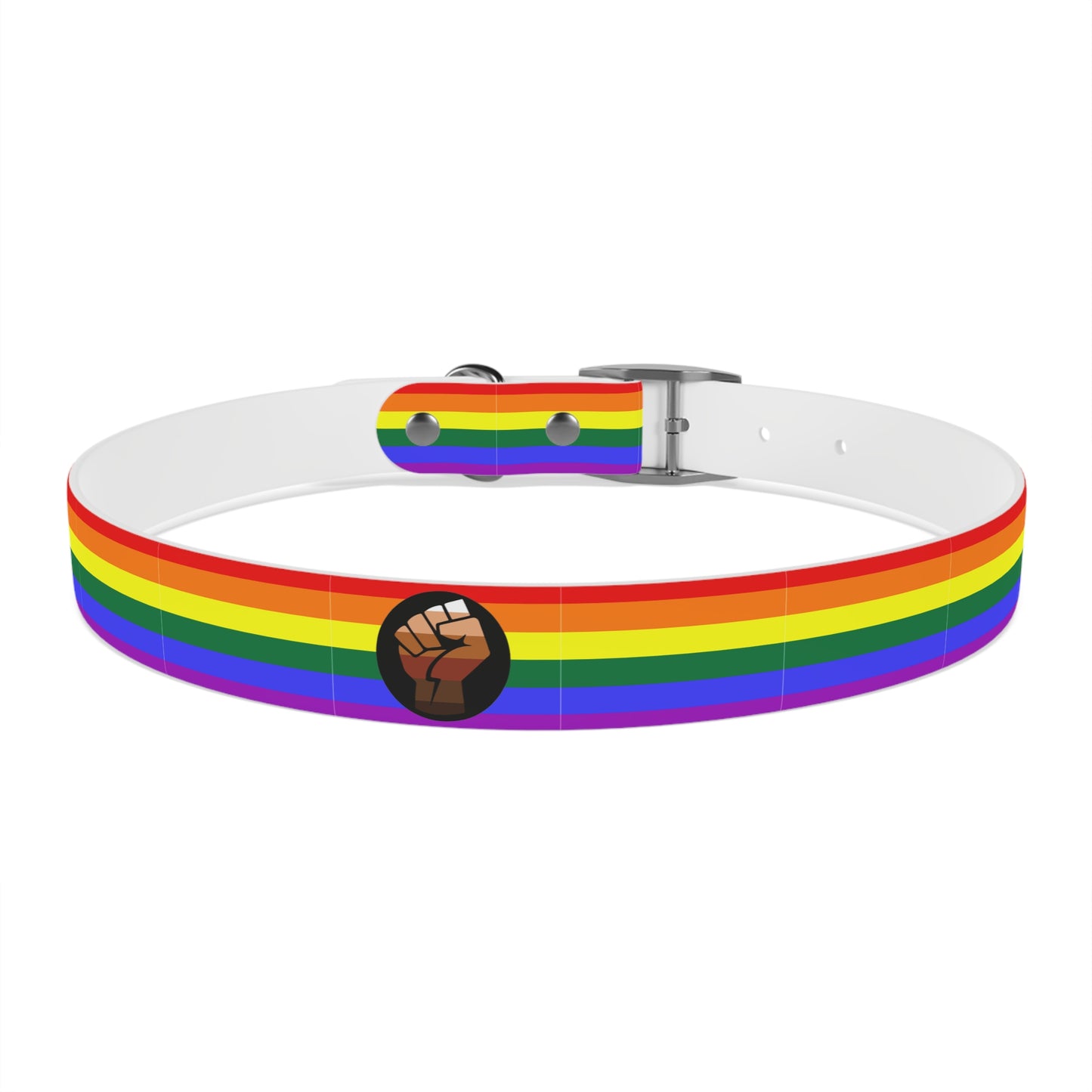 QPOC Pride Flag Dog Collar