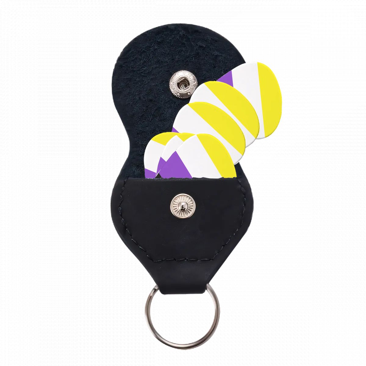 Non-Binary Pride Flag Set of 6 Guitar Pick and Case - .46 mm, .71 mm or .96 mm