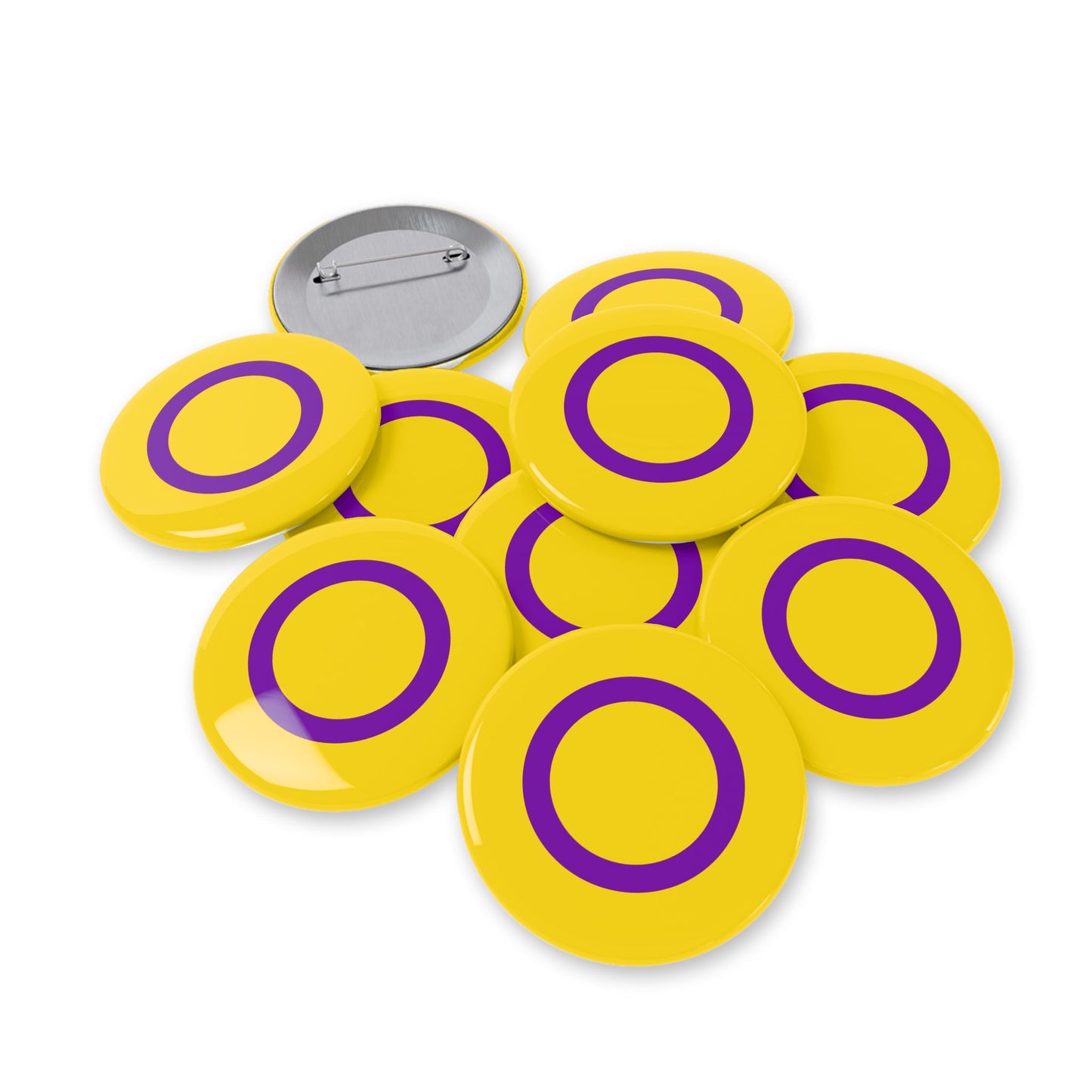 Intersex Pride Flag Round Pins - Multiple Sizes