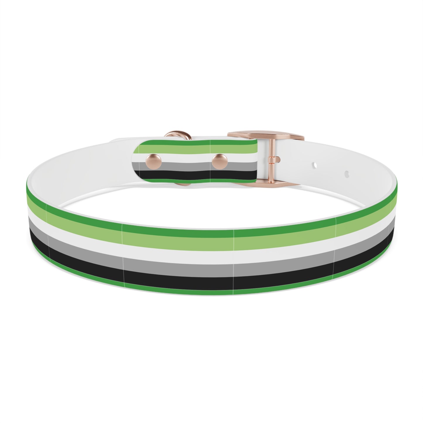 Aromantic Pride Flag Dog Collar