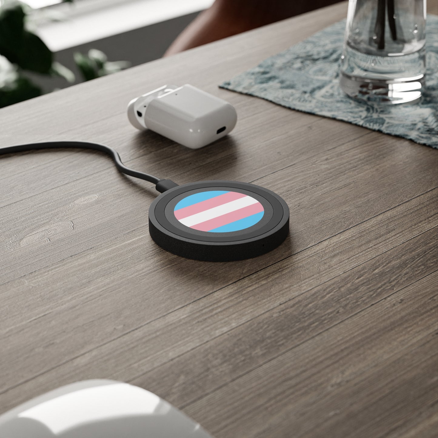 Transgender Pride Flag Wireless Charger
