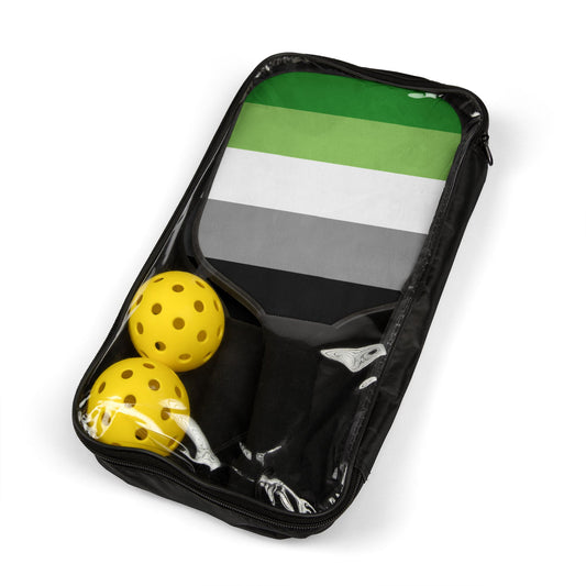 Aromantic Pride Flag Pickleball Paddle Set