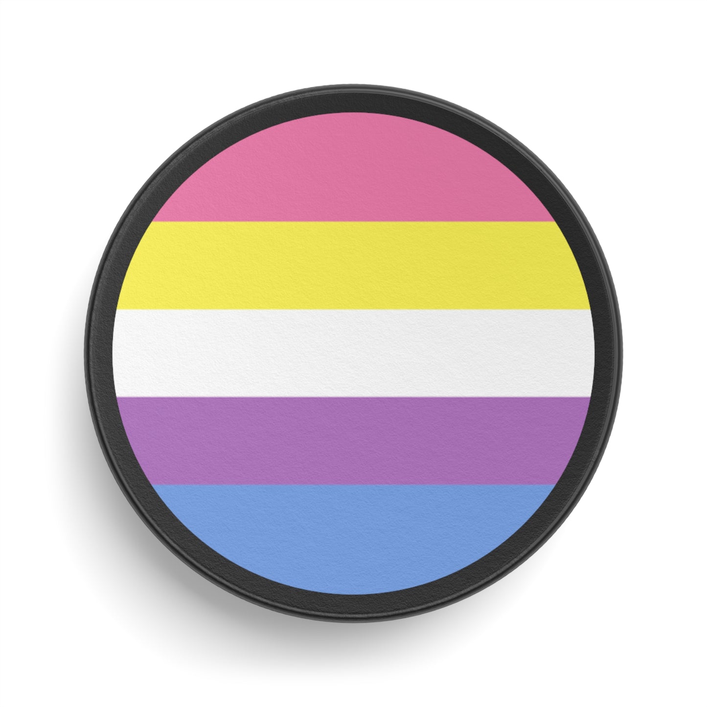Bigender Pride Flag Hockey Puck