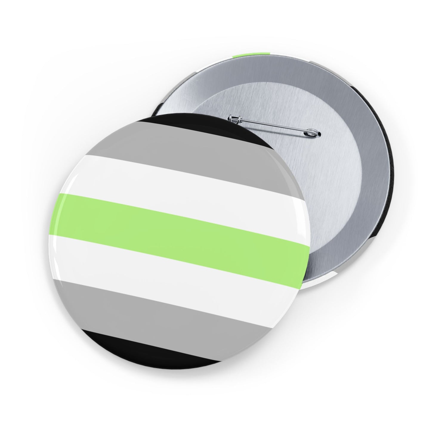 Agender Pride Flag Round Pin