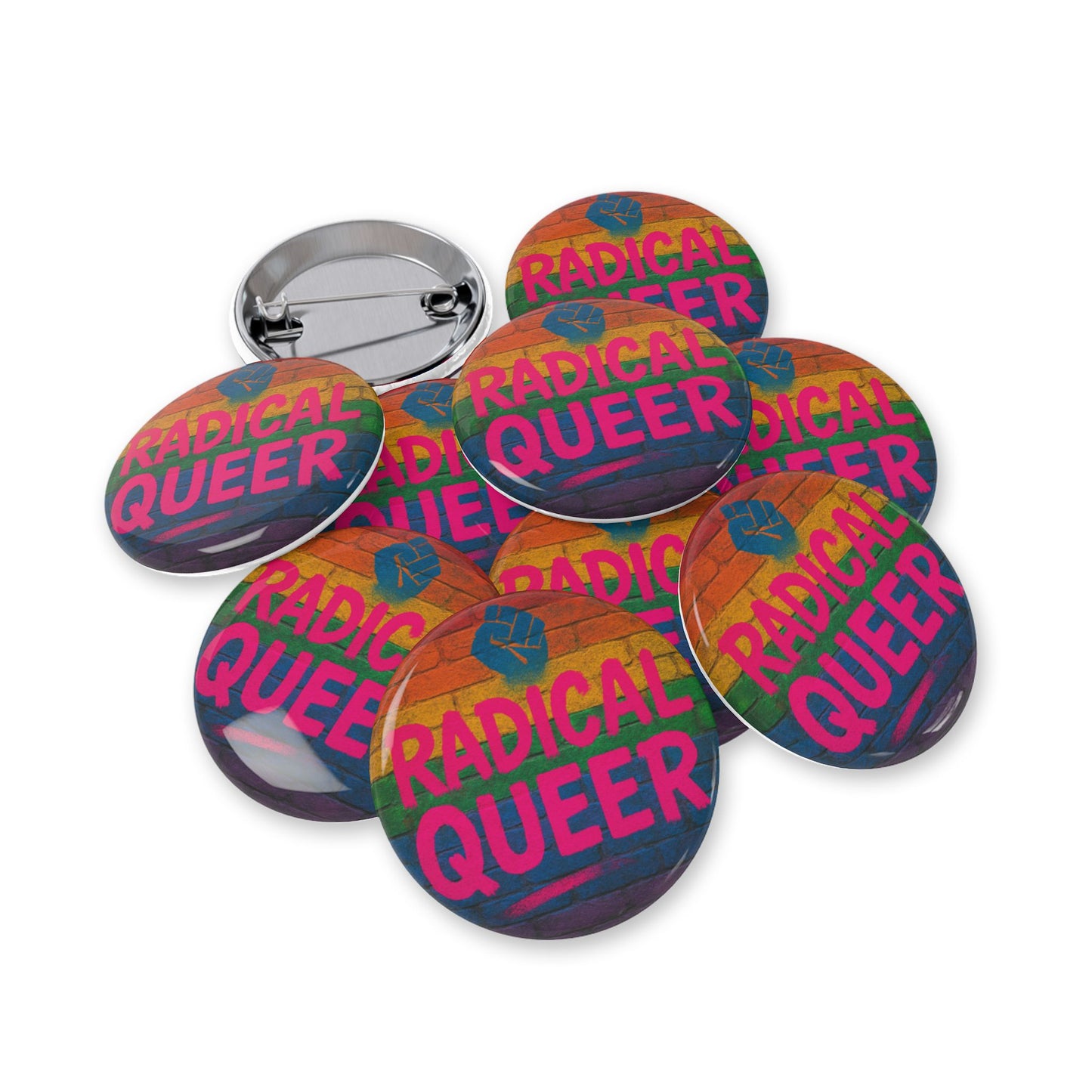 Radical Queer Power Round Pins