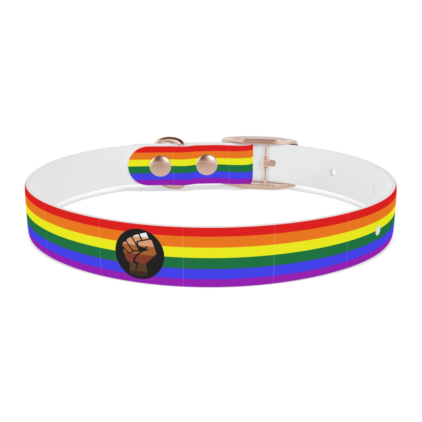 QPOC Pride Flag Dog Collar