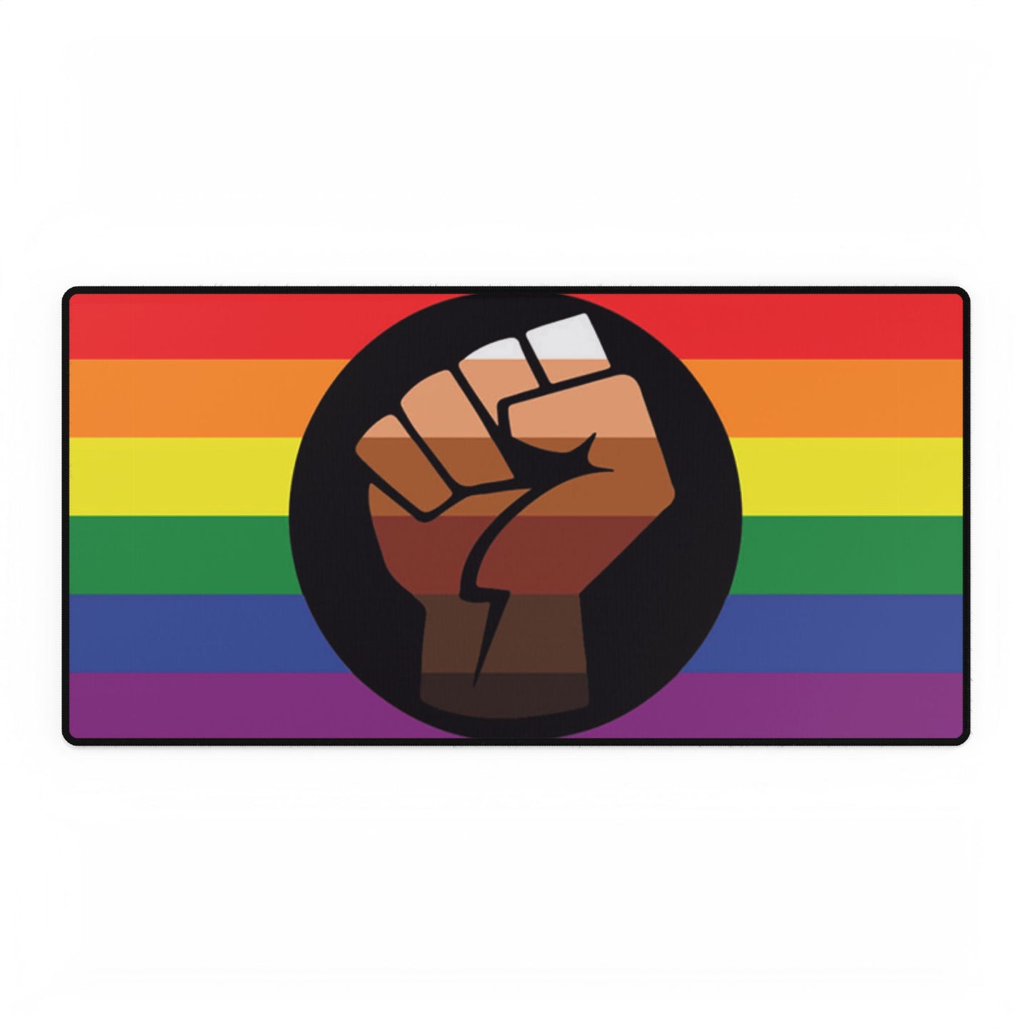 QPOC Pride Flag Desk Mat