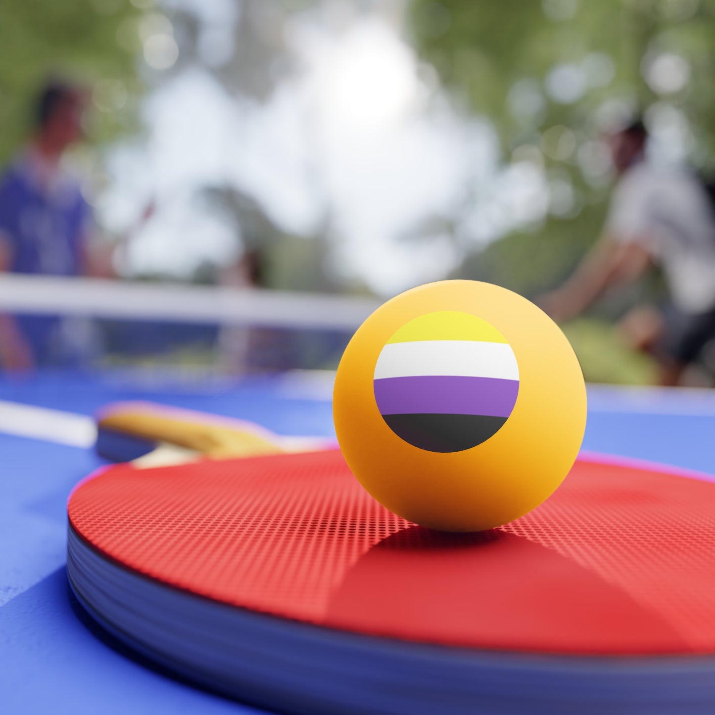 Non-Binary Pride Flag Ping Pong Balls - 6 pcs
