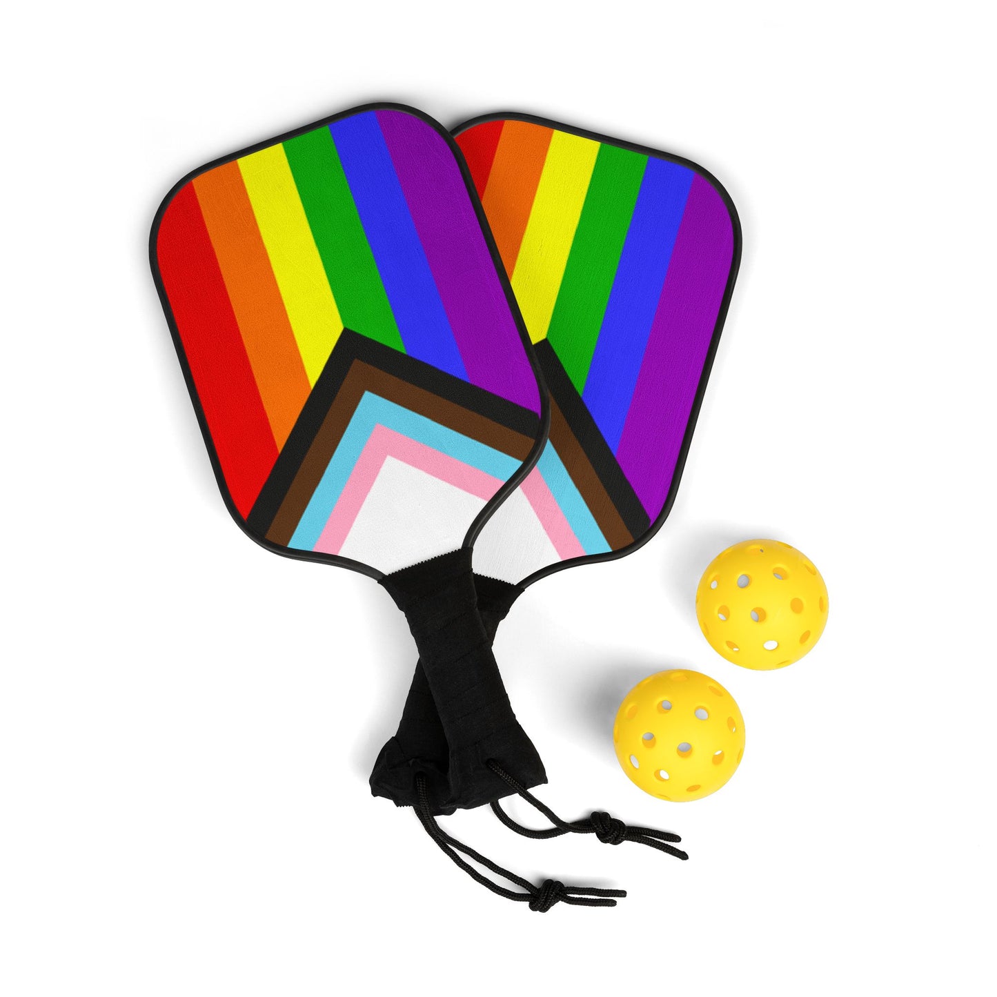 Rainbow Pickleball Paddle Set for LGBTQ+ Pride