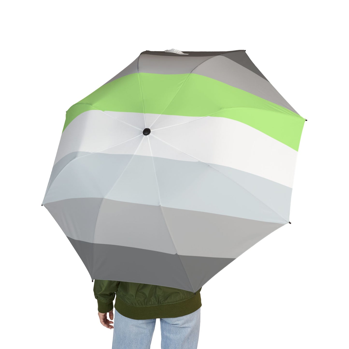 Demiagender Pride Flag Semi-Automatic Foldable Umbrella